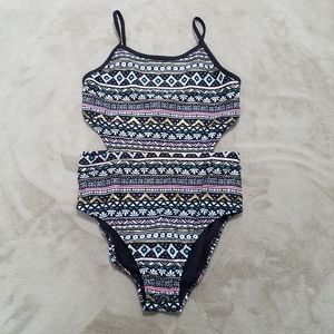 Old Navy Girls Black One Piece Swimsuit Sz XL